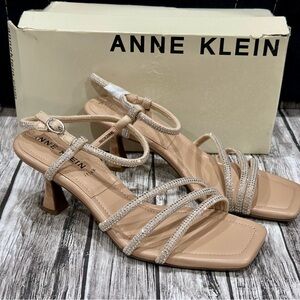 Anne Klein Women's Jackie Crystal Dress Sandals 10 M
